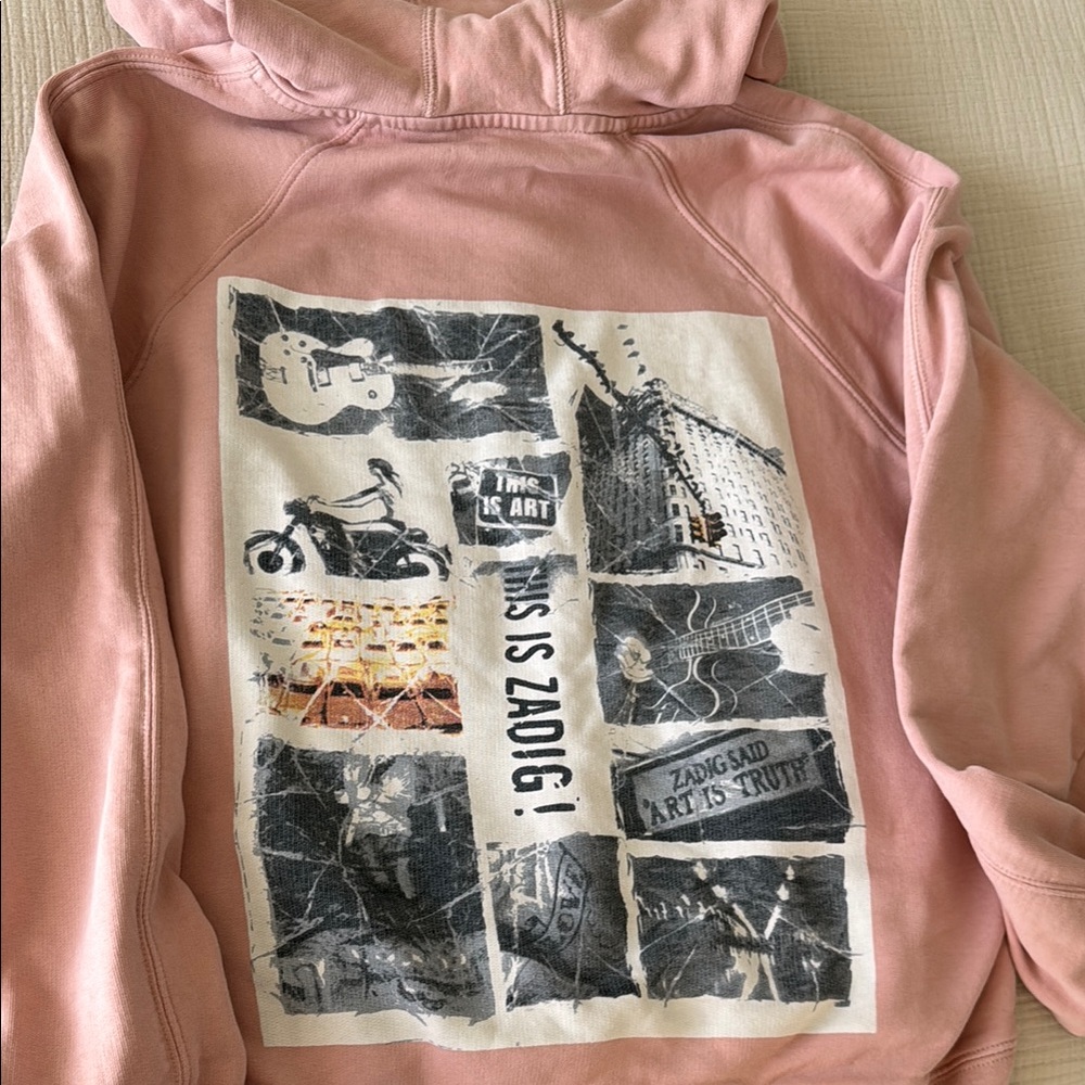 Zadig & Voltaire Pink Graphic Hoodie